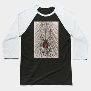 Black widow spider with baby spiders Baseball T-Shirt